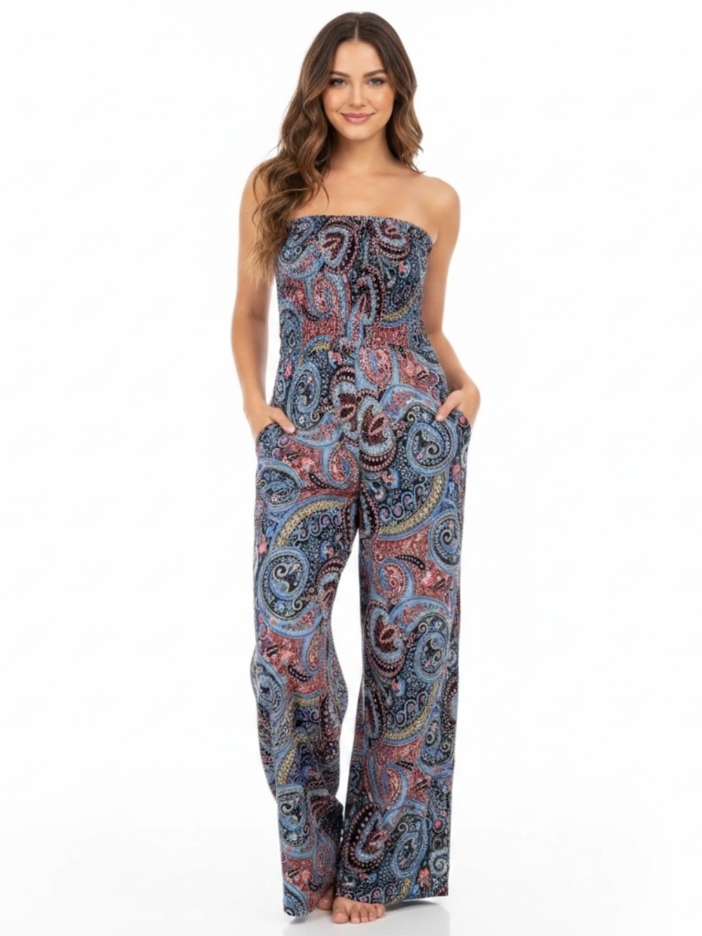 Peachy Girl Paisley Jumpsuit